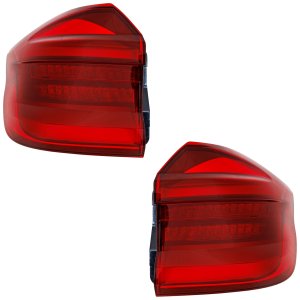 LED Tail Light Assembly Pair/Set for BMW X3 2018-2021, Right (Passenger) and Left (Driver), Outer, with Cornering Headlight, without Logo, Replacement