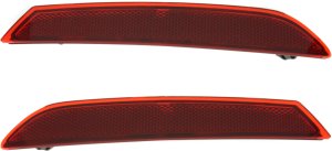Rear Bumper Reflector Light Pair/Set for BMW 5-Series 2017-2023, Includes Right (Passenger) and Left (Driver) Reflectors, w/ M Package - Replacement Models: for 520i, 530i, 540i, M550i. 