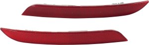 Rear Bumper Reflector Light for BMW 5-Series 2011-2013, Right (Passenger) and Left (Driver), Pair/Set of 2, without M Package - Replacement Models: for 528i, 535i, 550i.