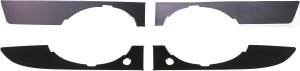 Front Fog Light Molding Pair/Set for Audi A4/S4 2005-2009, Upper and Lower, Right (Passenger) and Left (Driver), Black Replacement