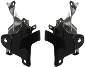 Front Bumper Bracket Pair/Set for Chevrolet Silverado 1500 2007-2013, Right (Passenger) and Left (Driver), Brace, Outer Support, Excludes 2007 Classic - Replacement