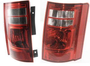 Tail Light Assembly Pair/Set for 2008-2010 Dodge Grand Caravan, Right (Passenger) and Left (Driver) Sides, Replacement