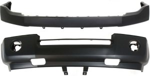 Front Upper and Lower Bumper Cover Set for 2007-2014 Ford Expedition, Set of 2 Replacement Parts