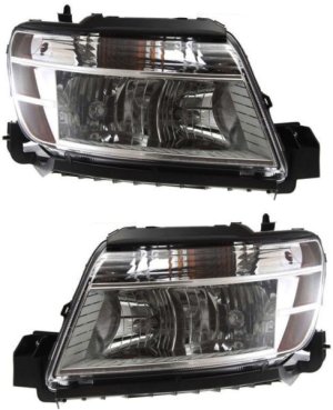 Headlight Assembly for 2008-2009 Ford Taurus, Halogen, Right (Passenger) and Left (Driver), Replacement Pair/Set