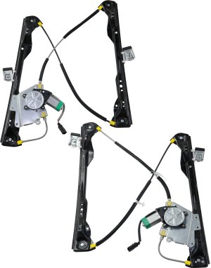 Front Window Regulator Power with Motor Pair/Set for 2000-2007 Ford Focus, Right (Passenger) and Left (Driver), Suitable for 5-Door Hatchback, Sedan and Wagon Models, Replacement