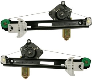 Rear Window Regulator Power Motor Pair/Set for Ford Focus 2000-2007, Right (Passenger) and Left (Driver), Suitable for 5-Door Hatchback, Sedan and Wagon Models, Replacement