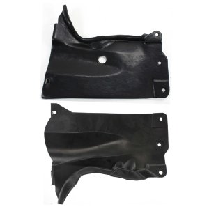 Engine Splash Shield Under Cover Pair/Set for Mazda 3 (2004-2009), Mazda 5 (2006-2010), Includes Right (Passenger) and Left (Driver) Side Shields, Replacement
