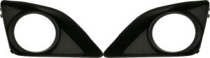 Front Fog Light Molding Pair/Set for 2009-2010 Toyota Corolla, Right (Passenger) and Left (Driver), Primed (Ready to Paint), Replacement