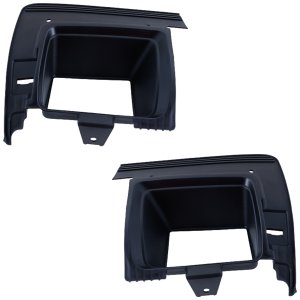 Front Bumper Tow Hook Cover Pair/Set for GMC Sierra 2500 HD/3500 HD 2015-2019, Right (Passenger) and Left (Driver), Replacement