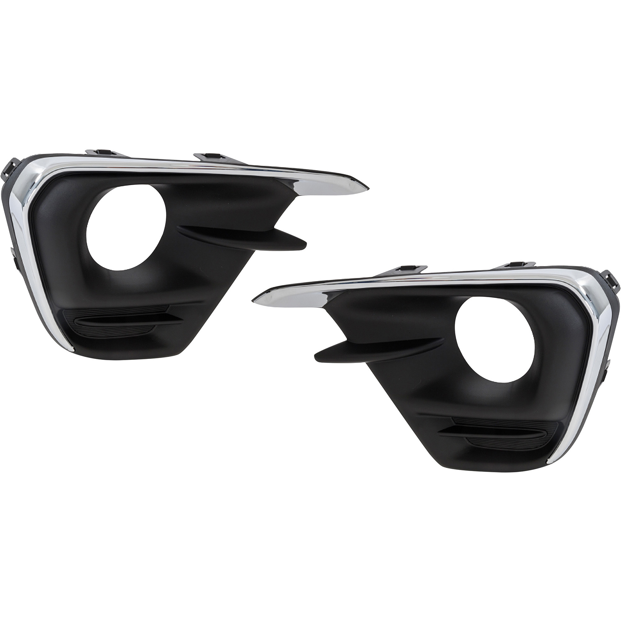 Front Fog Light Molding for Chevrolet Spark 2016-2018, Black, Right (Passenger) and Left (Driver), Suitable for LT/LS Models - Replacement Pair/Set