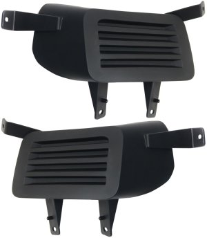 Pair/Set - Front Fog Light Cover Replacement for Chevrolet Suburban/Tahoe 2015-2020 and Suburban 3500 HD 2016-2019, Right (Passenger) and Left (Driver), Black, Without Fog Light Hole, Without Off Road Package