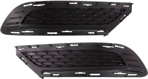 Pair/Set - Fog Light Cover for Chrysler 300, Year Range 2015-2021, Textured Black, Right (Passenger) and Left (Driver) Side, Replacement Set