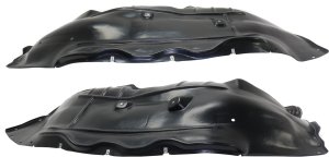 Front Fender Liner Pair/Set for Chevrolet Canyon/Colorado 2015-2022, Right (Passenger) and Left (Driver), Polyethylene Terephthalate, Thermo Form, Excludes ZR2 Model, Replacement