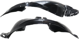 Front Fender Liner Set for Chevrolet Malibu, Right (Passenger) Side, 2016-2018, Polyethylene, Vacuum Formed, Excluding Hybrid Model, Replacement