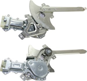 Front Window Regulator Power Motor Pair/Set for Chevrolet S10 Pickup 1982-1993, S10 Blazer 1983-1994, Right (Passenger) and Left (Driver), Replacement