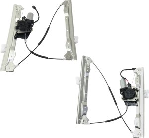 Window Regulator Pair/Set for 2007-2010 Chrysler Sebring Sedan, Front, Right (Passenger) & Left (Driver), Power, w/ Motor and One Touch Feature, Replacement