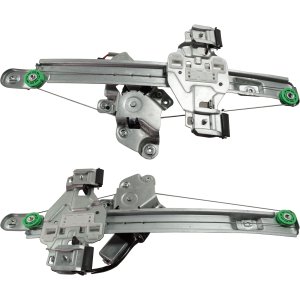 Rear Window Regulator Pair/Set for Cadillac SRX 2013-2016, Right (Passenger) and Left (Driver), Power with Motor, Replacement