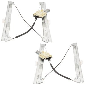 Front Regulator Power Motor Pair/Set for Chrysler Grand Caravan (2008-2020) / Town and Country (2008-2016), Right (Passenger) and Left (Driver), 6-Pins, Replacement 