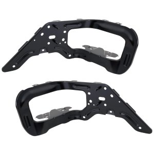 Rear Bumper Bracket Pair/Set for Chevrolet Silverado/GMC Sierra 1500 (2019-2023), Right (Passenger) and Left (Driver), Steel Replacement