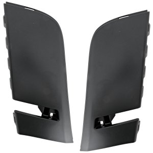 Pair/Set - Front Bumper End Cover Extension for Dodge Challenger 2018-2023, Right (Passenger) and Left (Driver), Outer, Without Fog Light Holes, With Wide Body Option, Replacement