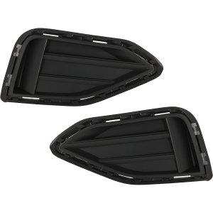 Pair/Set - Front Fog Light Cover for Volkswagen Passat 2020-2022, Right (Passenger) and Left (Driver), Textured Black Replacement Set