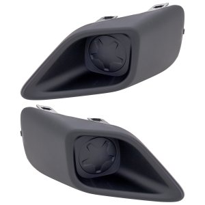 Front Fog Light Molding Pair/Set for 2015-2022 Ram ProMaster City, Right (Passenger) and Left (Driver), Black, Replacement