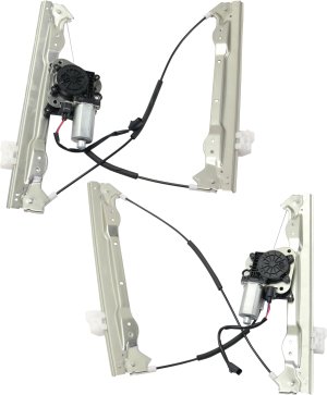Front Window Regulator Pair/Set of 2 with Power & Motor for Dodge Avenger/Chrysler 200 (2011-2014), Right (Passenger) & Left (Driver), Sedan Replacement
