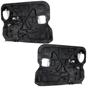 Front Window Regulator Pair/Set for Dodge Ram Full Size Pickup 2009-2020, Right (Passenger) and Left (Driver), Power, Carrier Module with Motor, Crew/Extended Cab, includes 2019-2022 Ram 1500 Classic Replacement