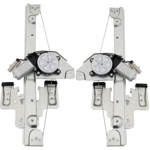Pair/Set - Power Rear Window Regulator with Motor for Chrysler Charger (2006-2010), Chrysler 300 (2005-2010), Magnum (2005-2008), Right (Passenger) and Left (Driver) Replacement