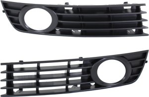 Pair/Set - Front Fog Light Molding for Audi A4/S4 2002-2005, Right (Passenger) and Left (Driver), Type 2, Paint to Match, Excludes Cabrio Model, Replacement Set