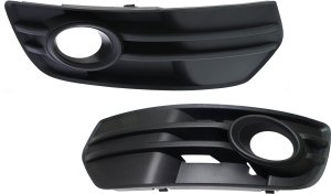 Front Fog Light Molding Pair/Set for Audi Q5 2009-2012, Right (Passenger) and Left (Driver), Primed (Ready to Paint), Without S-Line Package, Replacement