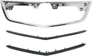 Grille Molding Set for 2012-2014 Acura TL, Set of 3 replacement parts
