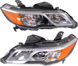 Pair/Set - Headlight Assembly for Acura RDX 2013-2015, Right (Passenger) and Left (Driver), Halogen Replacement