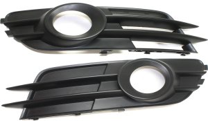 Front Fog Light Molding Pair/Set for Audi A6 2012-2015, Right (Passenger) and Left (Driver), Paint to Match, Excludes S-Line Package and Adaptive Cruise Control, Replacement