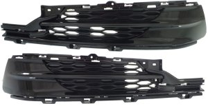 Pair/Set - Front Fog Light Cover for Acura TLX 2015-2017, Right (Passenger) and Left (Driver), Primed (Ready to Paint), Side Bumper Grille, without Fog Lights, Replacement Set 