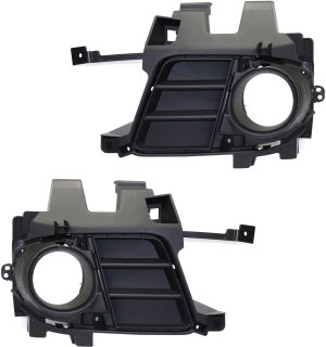 Front Fog Light Molding Pair/Set for Acura TSX 2011-2014 Right (Passenger) and Left (Driver) Side Bumper Grille, Primed (Ready to Paint) Replacement