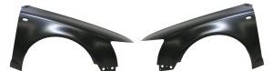 Front Fender Pair/Set for Audi A6/A6 Quattro 2005-2008, Right (Passenger) and Left (Driver), Primed (Ready to Paint), Steel Replacement