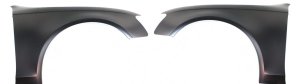 Front Fender Pair/Set for Audi A4 2009-2012, Right (Passenger) and Left (Driver), Primed (Ready to Paint), Sedan/Wagon, Steel Replacement