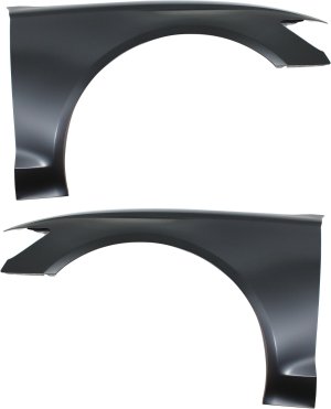 Front Fender Pair/Set for Audi A6/S6 2012-2018, Right (Passenger) and Left (Driver), Primed (Ready to Paint), Steel Replacement