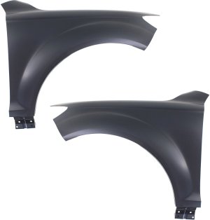 Front Fender Pair/Set for Audi Q7 (2007-2015), Primed (Ready to Paint), Steel, Right (Passenger) and Left (Driver) Sides, Replacement