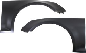 Front Fender Pair/Set for Audi A4/S4 2020-2021, Right (Passenger) and Left (Driver), Primed (Ready to Paint), Steel, Without Side Marker Light Holes, Replacement