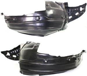 Front Fender Liner Pair/Set for Acura TL 2009-2011, Right (Passenger) and Left (Driver) Replacement