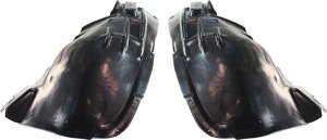 Front Fender Liner Pair/Set for Audi Q5 2009-2012, Right (Passenger) and Left (Driver), with S-Line Package, Replacement