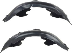 Front Fender Liner Pair/Set for Audi A6/S6 2012-2017 Right (Passenger) and Left (Driver), Rear Section, Injection Form, Up To June 6, 2016, Replacement