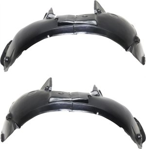 Front Fender Liner Pair/Set for Audi A4 2013-2016, Vacuum Formed, Right (Passenger) and Left (Driver), Replacement
