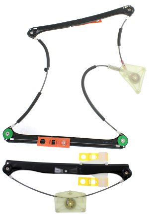 Power Window Regulator Set for Audi A3/A3 QUATTRO 2006-2013, Front and Rear Left (Driver) Without Motor, Light, Replacement