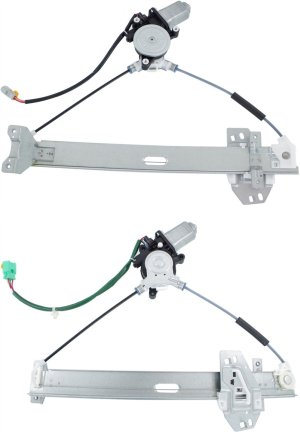 Front Window Regulator Pair/Set for 2003-2003 CL Series, Right (Passenger) and Left (Driver), Power, With Motor, Replacement