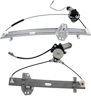 Front and Rear Window Regulator Set for Acura MDX 2001-2002, Right (Passenger), Power with Motor, Replacement