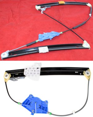 Front and Rear Window Regulator Set for Audi A4/A4 Quattro 2002-2008, S4 2004-2008, Right (Passenger) Side, Power, without Motor, Replacement