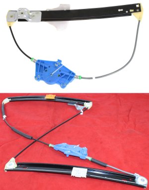 Power Window Regulator Set for Audi A4/A4 Quattro 2002-2008, S4 2004-2008 Front and Rear Left (Driver), Without Motor, Replacement